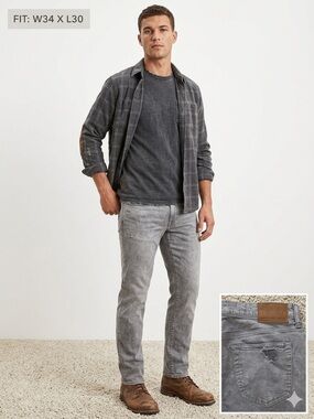 American Eagle Outfitters Gray Slim Jeans - Washed Charcoal